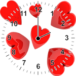 Love Heart Analog Clock Widget Apk