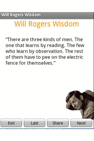 Will Rogers Wisdom