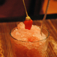 Watermelon Granita With Yogurt Rose Mousse