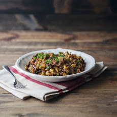 Sun-Dried Tomato and Corn Farro Risotto