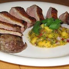 Marinated Duck Breast With Mango Salsa