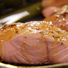 Green Tea Poached Salmon with Ginger Lime Sauce