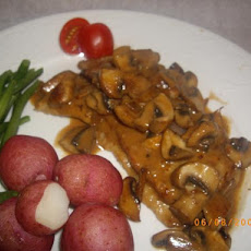 Sauteed Veal Scallops in a Wild Mushroom Cream Sauce
