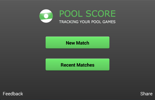 Android application Pool Score screenshort
