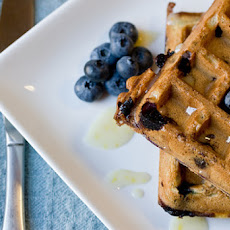 Fresh Blueberry Waffles with Lemon Icing
