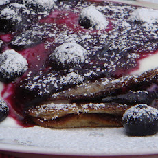 Chestnut Flour and Buttermilk Pancakes with Blueberry Syrup