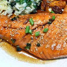 Pan Seared Salmon With Tare Sauce