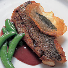 Striped Bass with Sage and Red-Wine Butter