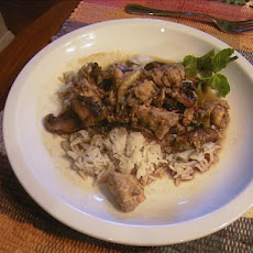 Thai Chicken with Ginger and Mushrooms - Gai King