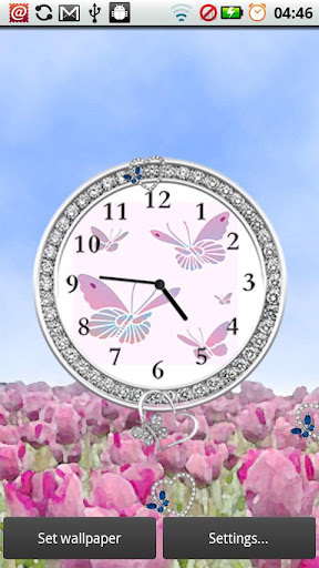 免費下載個人化APP|Diamond Butterfly Clock LIVE app開箱文|APP開箱王