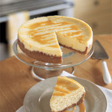 Mascarpone Cheesecake with Roasted Cashew Crust and Passion Fruit Caramel Sauce