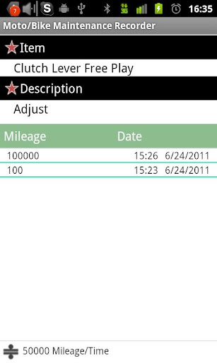 MotoBike Maintenance Record B