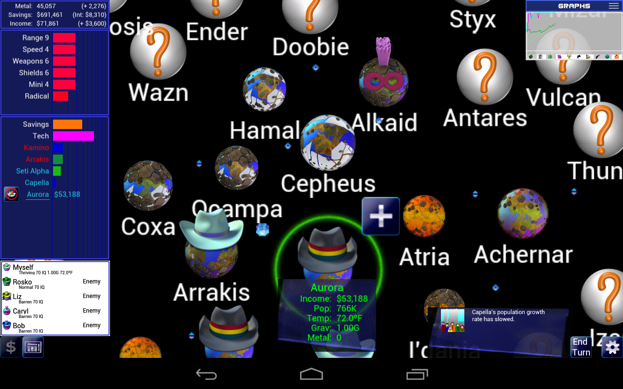 Android application Spaceward Ho! screenshort