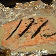 Vanilla Salmon with Coconut-Vanilla-Cardamom Brown Rice