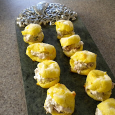 Gougeres with Beef and Horseradish Filling