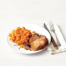 Honey-Glazed Pork Chops With Mashed Sweet Potatoes