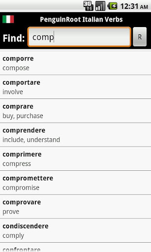 PenguinRoot Italian Verbs