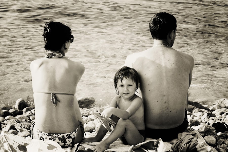 Childhood  by Aleksandra Marjanović - People Family ( child, family, sea, childhood )