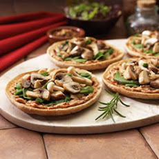 Mushroom and Spinach Mini Pizzas