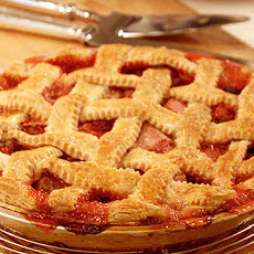 Rita's Raspberry Rhubarb Lattice Pie