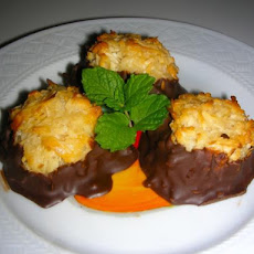 Chocolate Dipped Coconut Macaroons