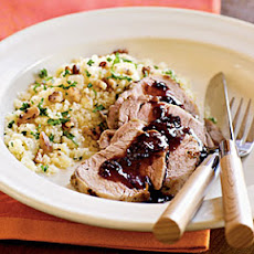 Fennel-Rubbed Pork with Shallot-Pomegranate Reduction