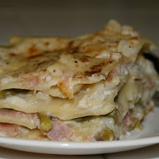Ham & Asparagus Lasagna
