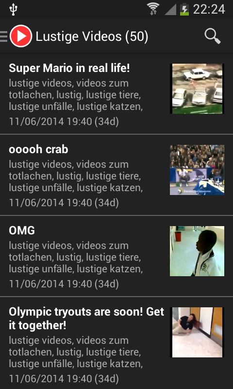 Android application Lustige Videos screenshort