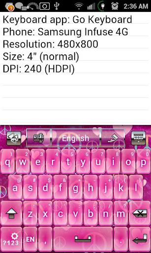 Pink Love Keyboard Skin