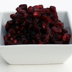 Cranberry Pomegranate Compote with Fuji Apples, Raisins and Crystallized Ginger