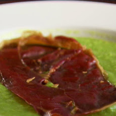 Spanish Pea Soup with Crispy Ham