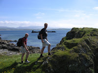 P� v�g till stranden f�r ett dopp