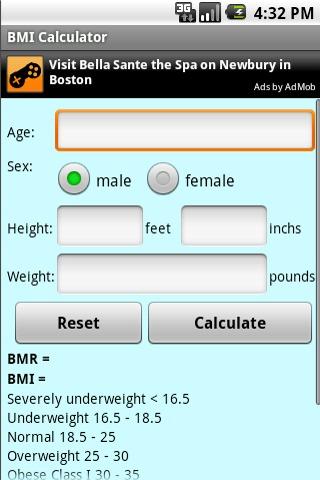 BMI BMR Calculator