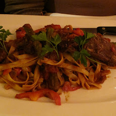 Fettuccine With Roasted Peppers - Vegan