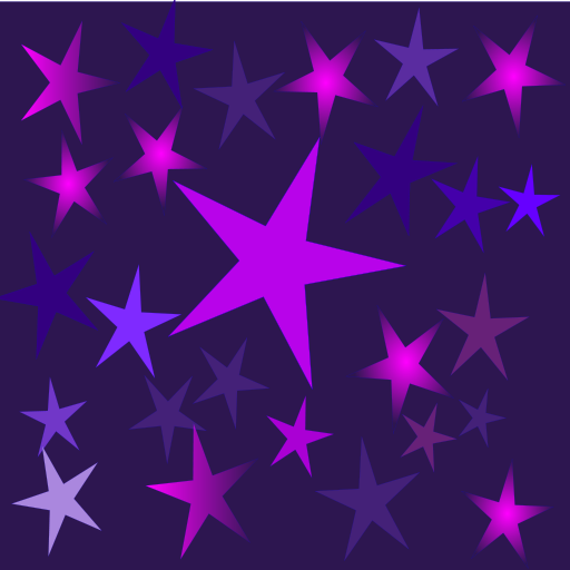 Go Launcher Dk Lt Purple Stars LOGO-APP點子