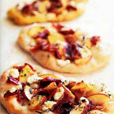 Peach, Prosciutto, and Goat-Cheese Pizzas