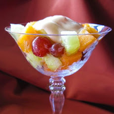 Fresh Fruit With Creamy Grand Marnier Sauce