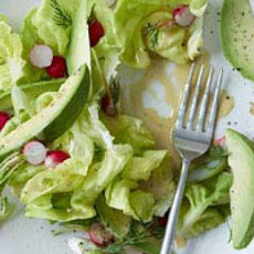 Butter Lettuce, Radish and Avocado Salad with Mustard Dressing