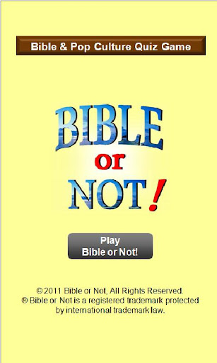 Bible or Not® Bible Quiz Game