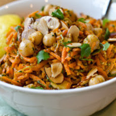 Carrot and Chickpea Salad with Fried Almonds