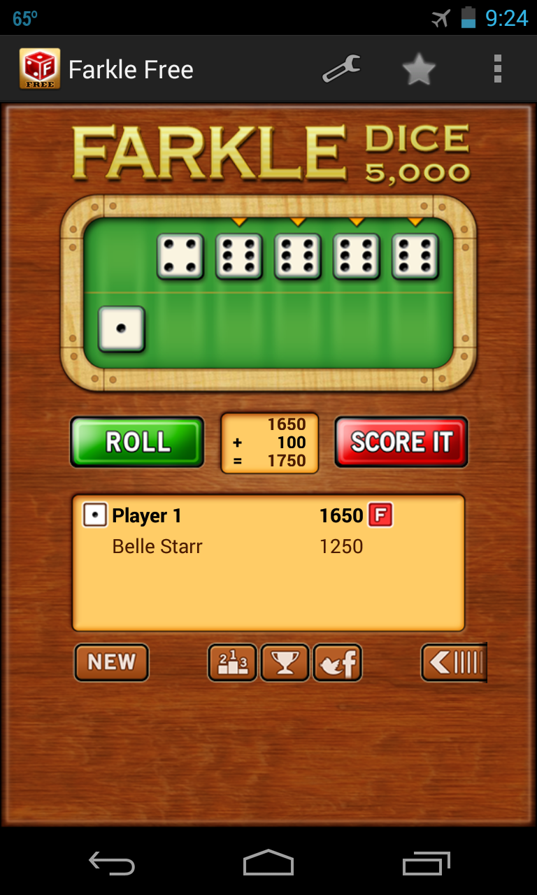 Android application Farkle Dice - Free screenshort