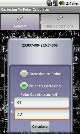 Cartesian to Polar Calculator