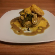 Spicy Tempeh Crepes With a Savoury Carrot Cream Sauce