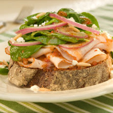 Open-faced Turkey Bruschetta Salad Sandwiches