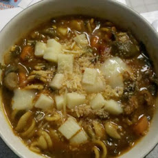 Tomato, Italian Sausage, and Veggie Soup