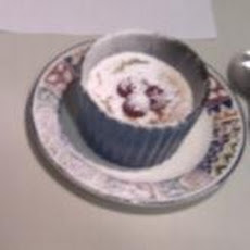 Split Layer Lemon and Raspberry Soufflé Pudding