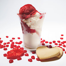 Lemon Ice Cream and Raspberry Granita Sundaes