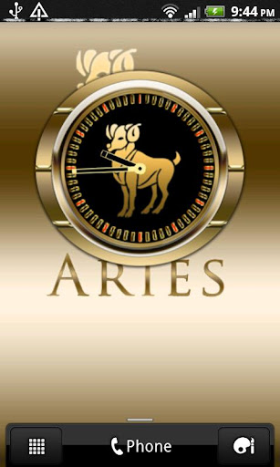 ARIES - Zodiac Clock