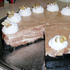 Chocolate Almond Marble Cheesecake