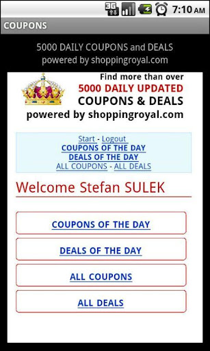 DAILY COUPONS and DEALS
